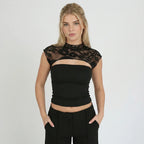 MARA LACE CUT-OUT TOP