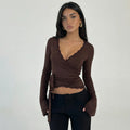NOIR LACE WRAP TOP