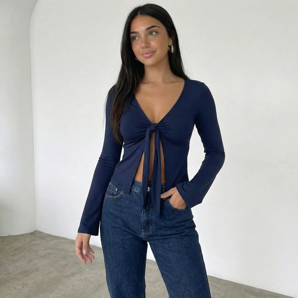 MARA TIE-FRONT TOP