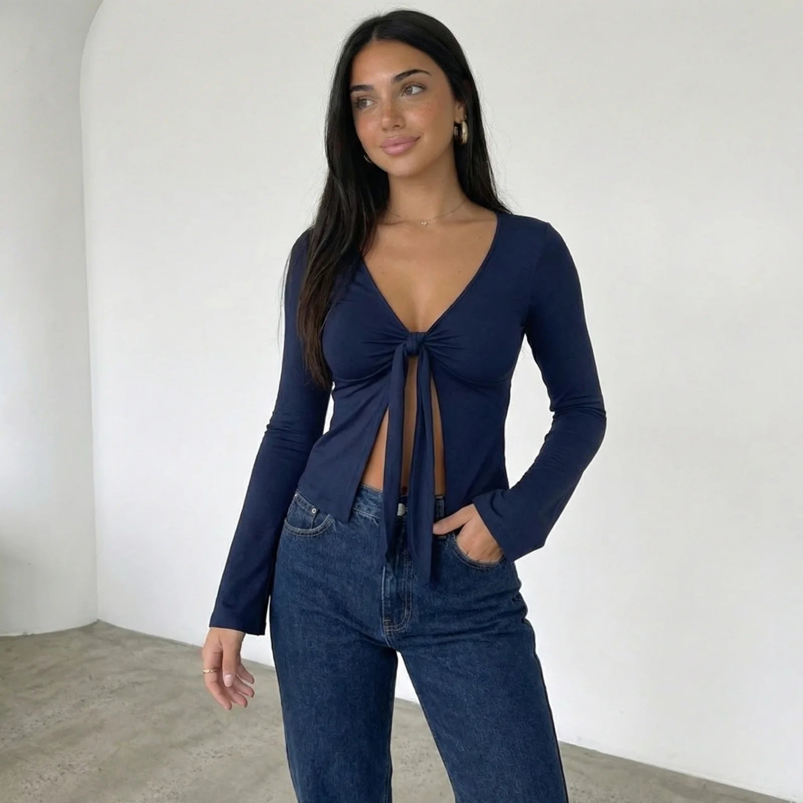 MARA TIE-FRONT TOP