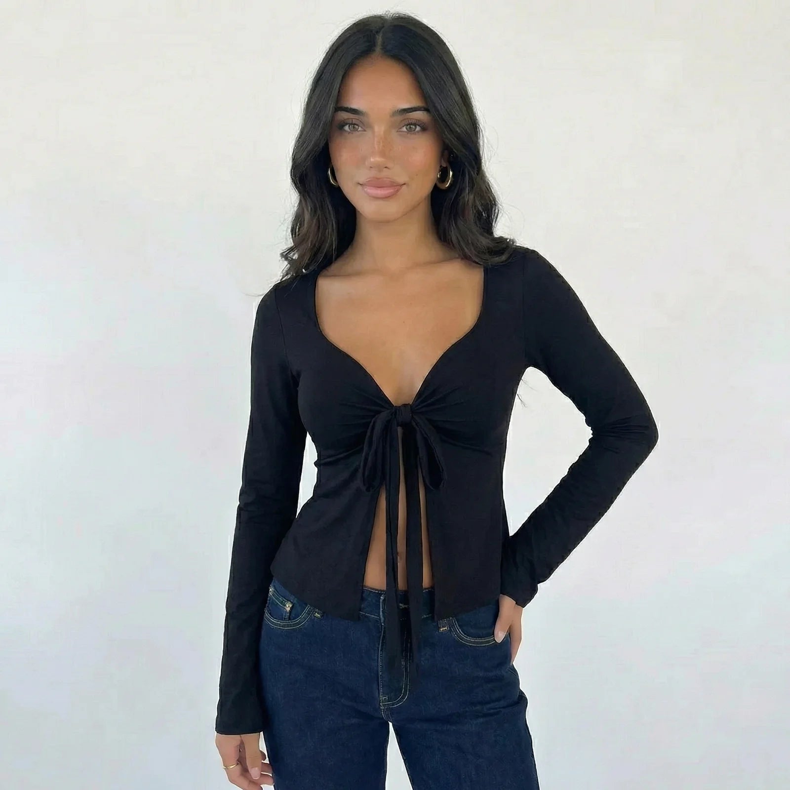 MARA TIE-FRONT TOP