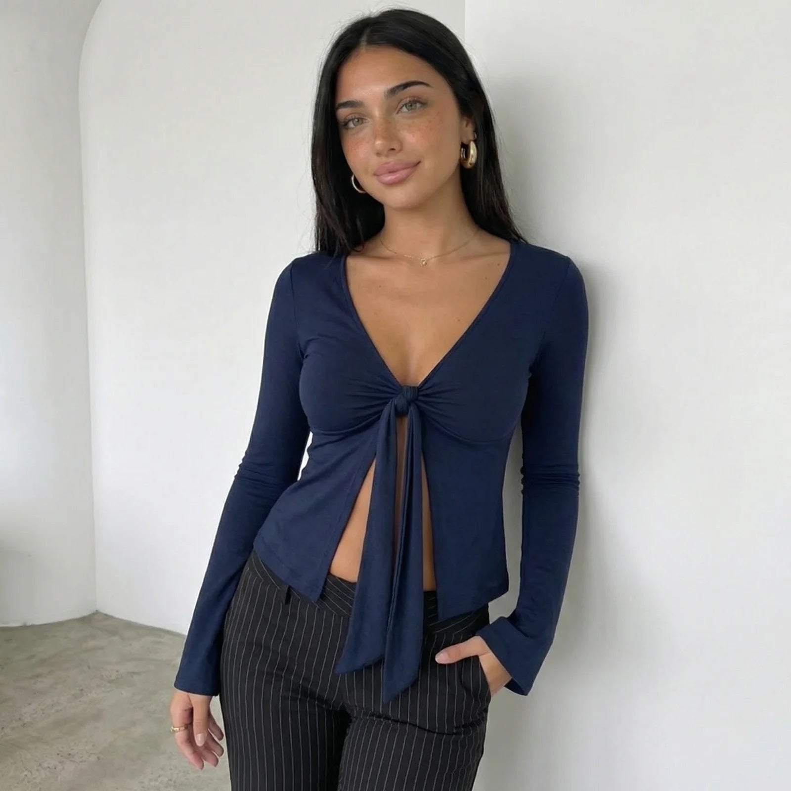 MARA TIE-FRONT TOP