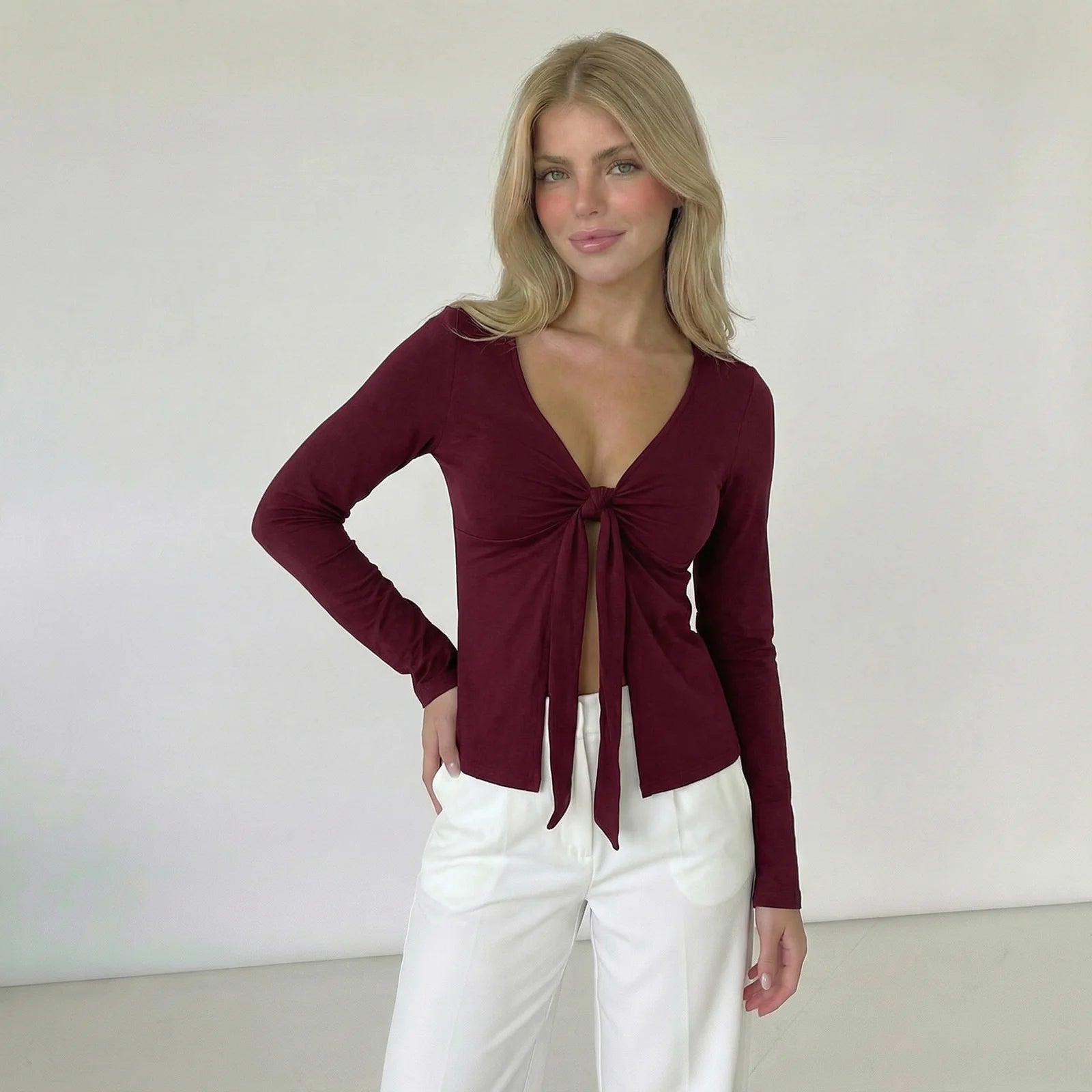 MARA TIE-FRONT TOP